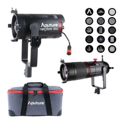 Aputure LS 60X Bi Color Focusing LED with Spotlight Mini Zoom Bundle