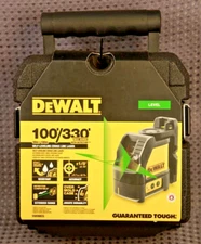DEWALT 100/330 ft. Green Self-Leveling Cross Line Laser Level with (3) AA