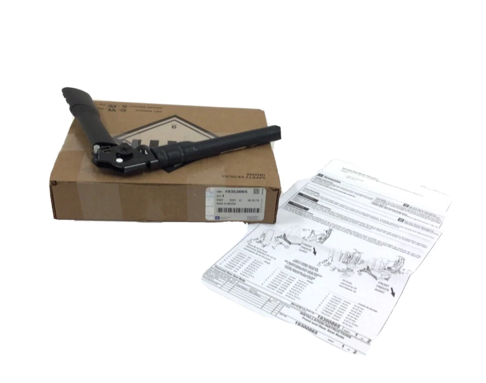 2014-2017Chevrolet GM Cadillac dianteiro LH motorista cinto de segurança tensor preto novo fabricante de equipamento original - Imagem 2 de 4