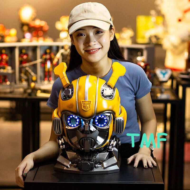 Killerbody 1:1 Transformer Bumblebee Sprachsteuerung Helm Maske tragbar mit Base  - Bild 2 von 4