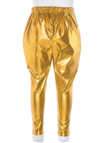 Girls Metallic Harem Dance Pants for Modern Hip Hop Sports Gymnastic Dancewear - Picture 21 of 77