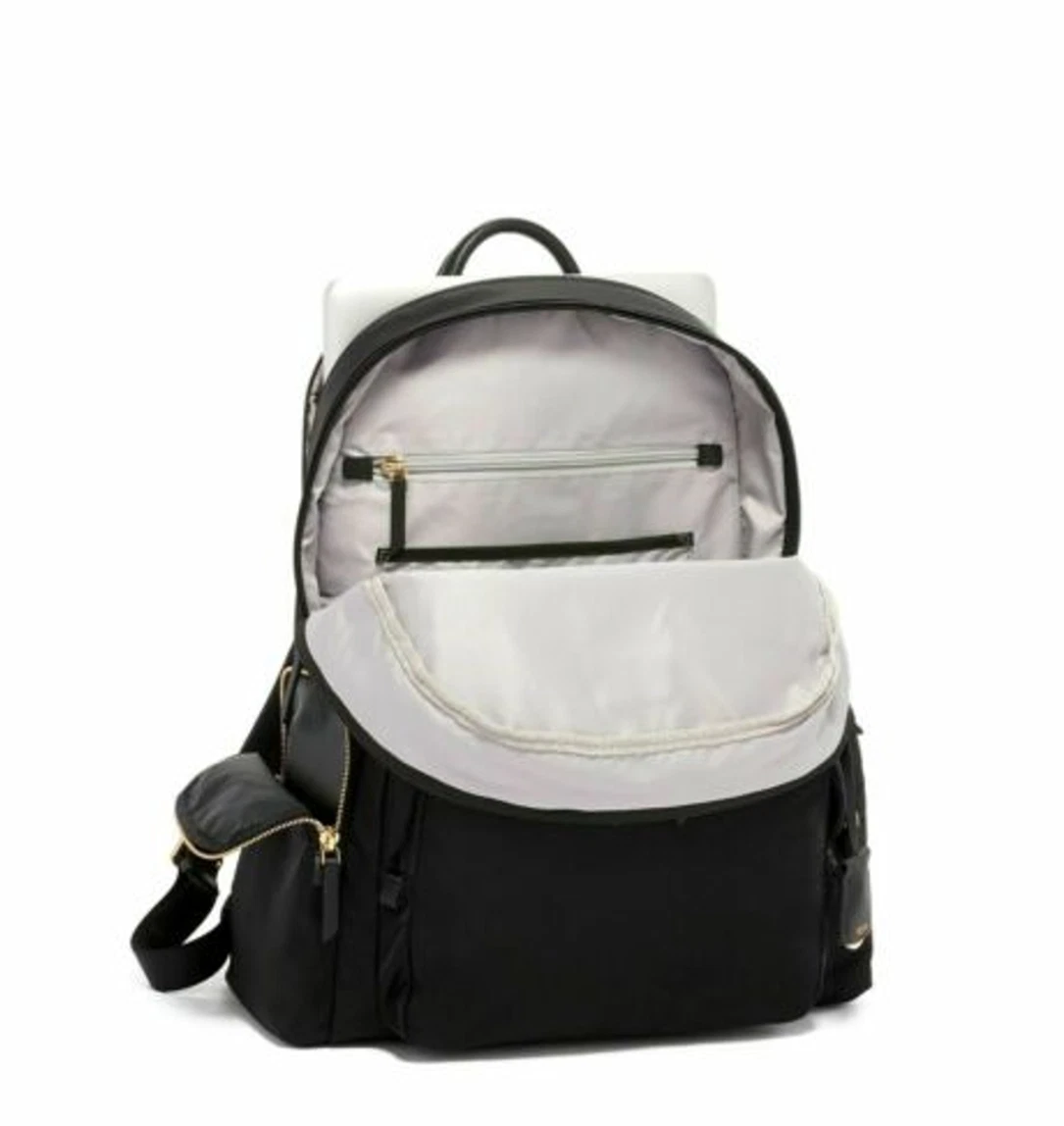 TUMI Voyageur Carson Backpack Black Gold Hardware New eBay