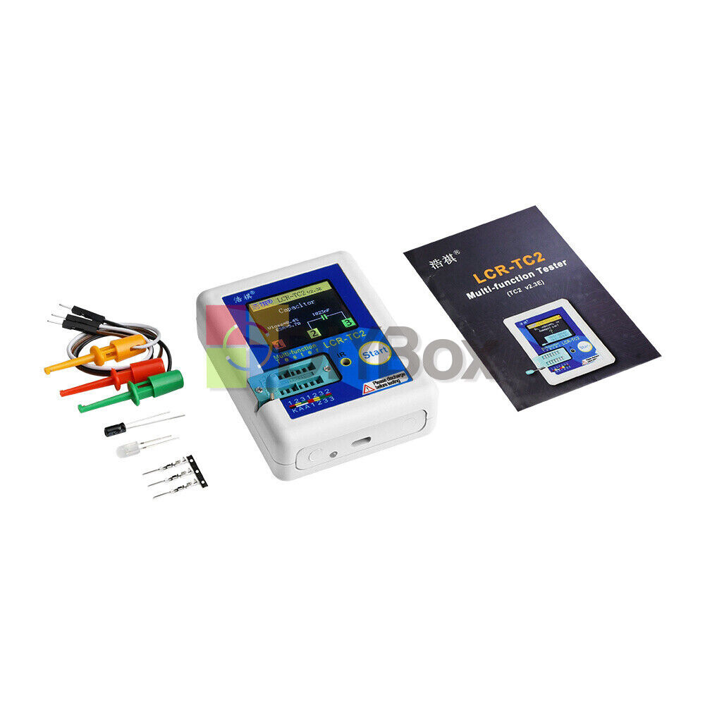 LCR-TC1 Transistortester Mit 1,8″ TFT-Farbdisplay – Misst Dioden, Kondensatoren, Widerstände, Zener, IGBT & Mehr – Inkl. Komponenten-Set