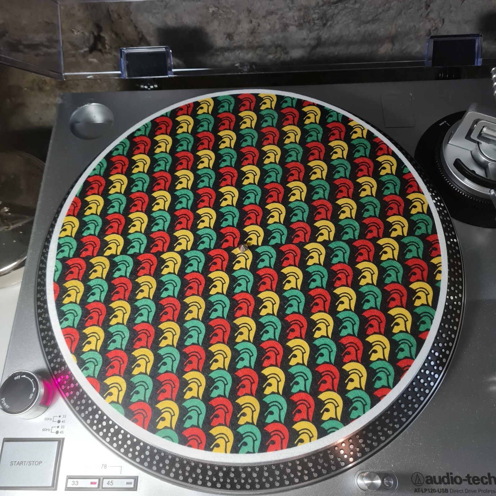 Trojan Records inspired 12" SLIPMAT DJ TURNTABLES x 1 Reggae Rasta Slip