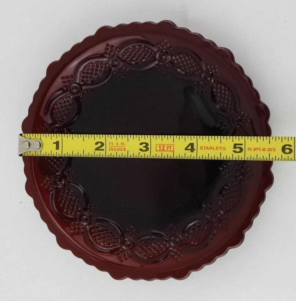 2 platos de platillo rojo vintage Avon Cape Cod frotar 5,5" Foto 2 de 4
