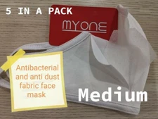 Reusable/Respirator/Washable BLACK/cloth Protective face- Medium 5pack FREE SHIP