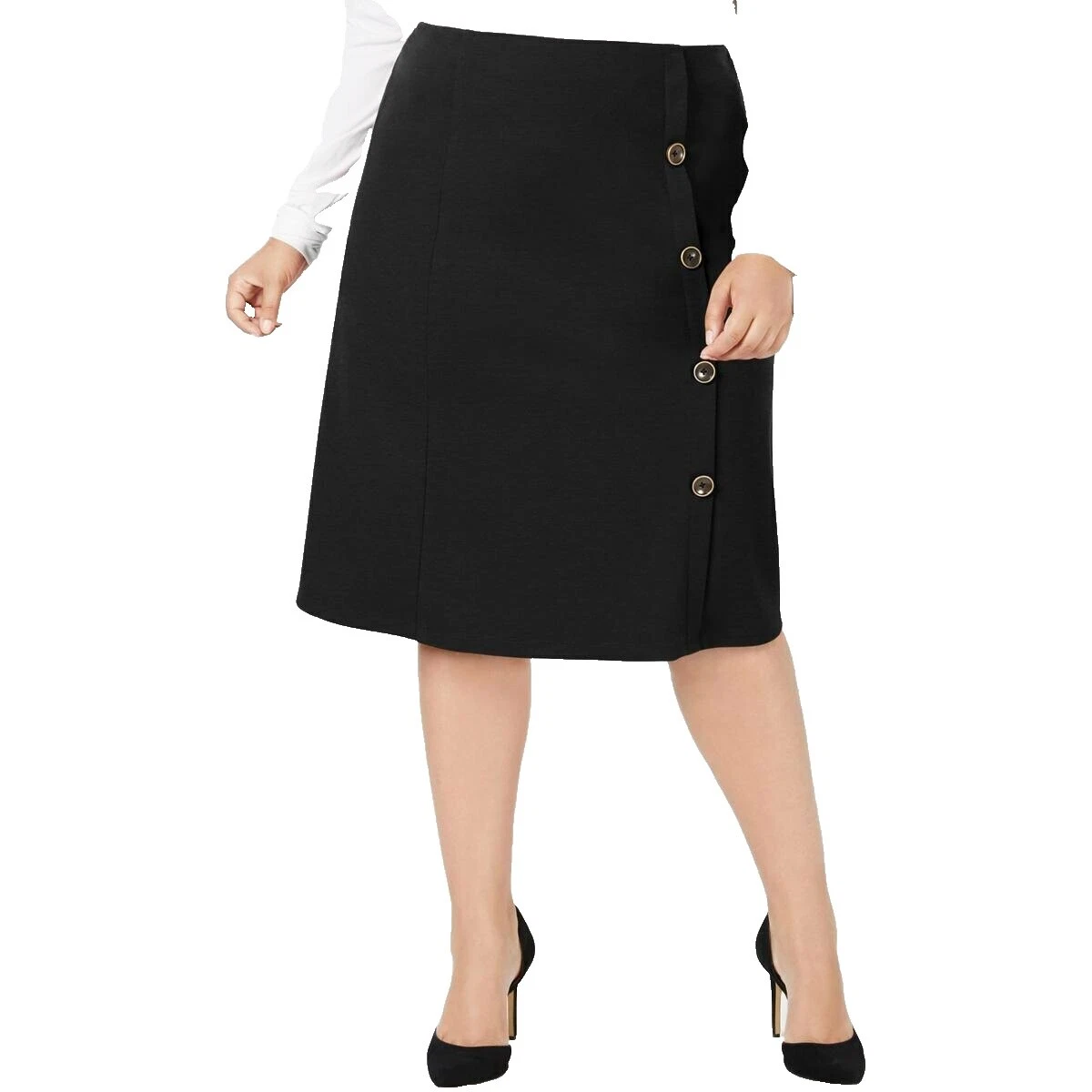 NY Collection Business Solid Skirts for Women