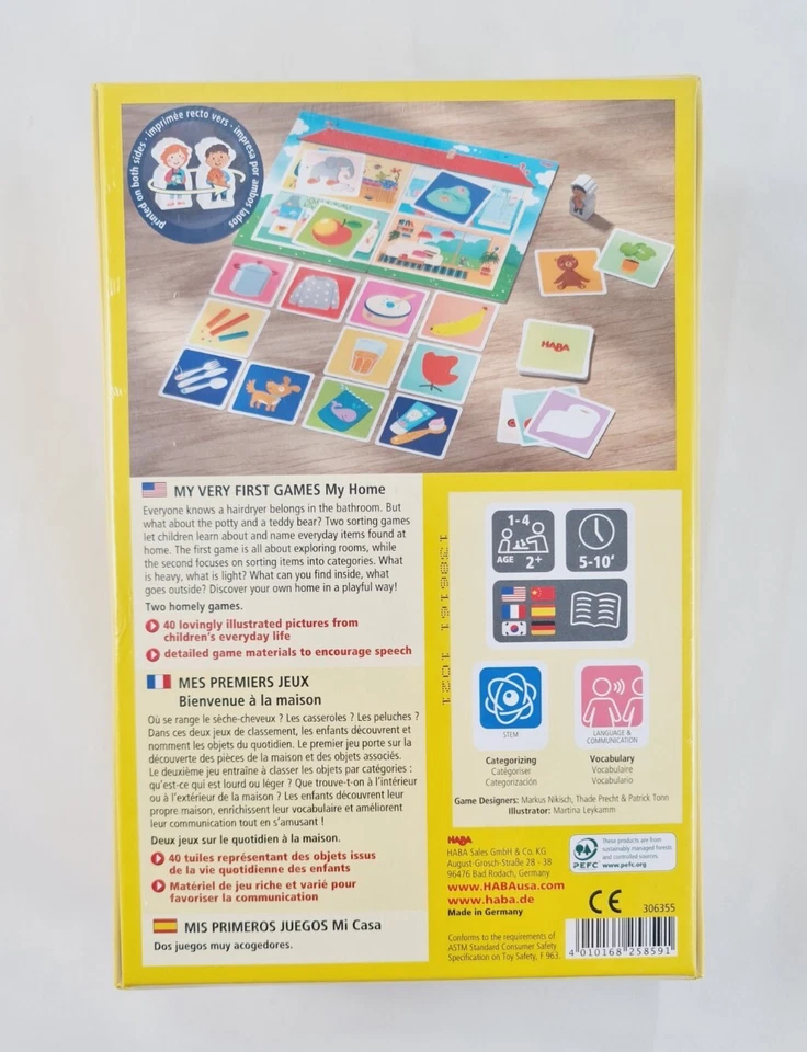 New - HABA My Very First Games My Home Children's Sorting Game - Image 2 of 4
