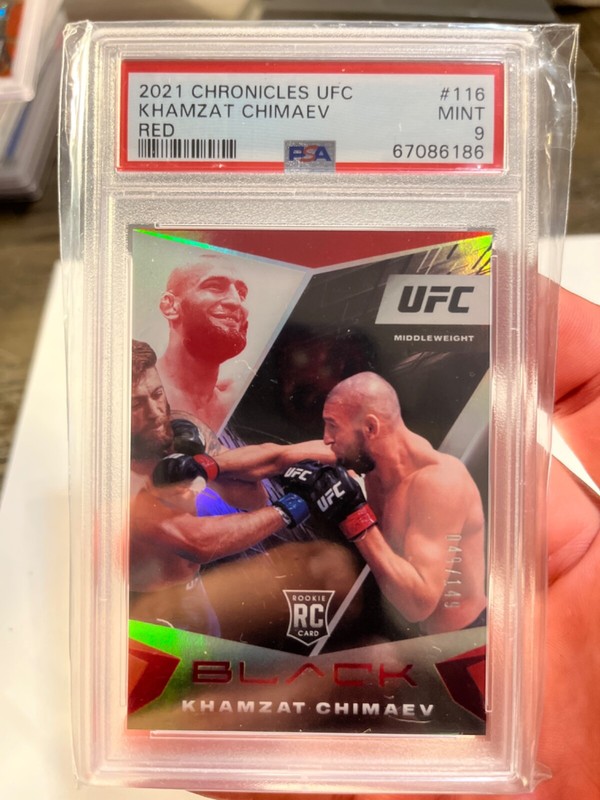 2021 Chronicles UFC Khamzat Chimaev Red /149 PSA 9