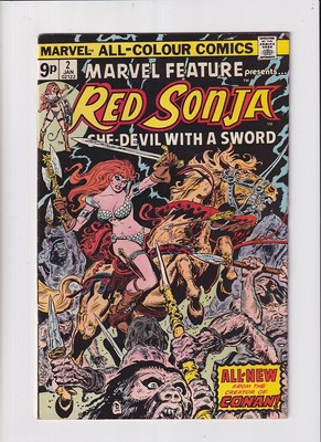 Marvel Feature (1975) #   2 UK Price (6.0-FN) (1934421) Red Sonja 1975