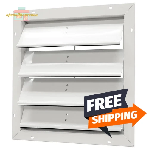 20 in Aluminum Gable Mount Automatic Shutter W/Power Gable Vent  Maintenance-Free 50206350409 | eBay