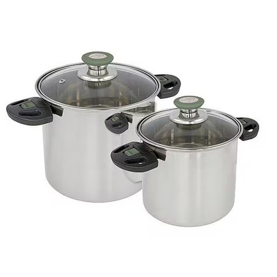 Bo-Camp Elegance Compact Kochtopf-Set, Edelstahl, 4-teilig