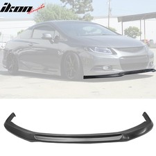 Fits 12-13 Honda Civic 2-door Coupe Unpainted Black Front Bumper Lip Spoiler Pu