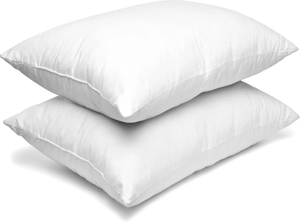 Pillows 2 Pack Extra Firm Bounce Back Hotel Quality Bed Pillows White