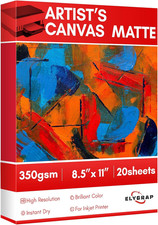 350G Premium Printable Cotton Fabric Sheets for Inkjet Printer - 8.5X11 Inch, 20