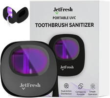 Portable UV Toothbrush Sanitizer Holder  Cleaner with UV Light  Magnetic Mount