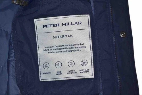PETER MILLAR Norfolk Bomber Jacket Navy Men’s Large MF24Z03 NWT image 4