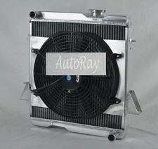 Aluminum Radiator + Shroud + Fan For Triumph TR6 1969-1974 / TR250 1967-1968 MT