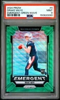 2024 PANINI PRIZM EMERGENT GREEN WAVE #4 DRAKE MAYE ROOKIE RC PSA 9