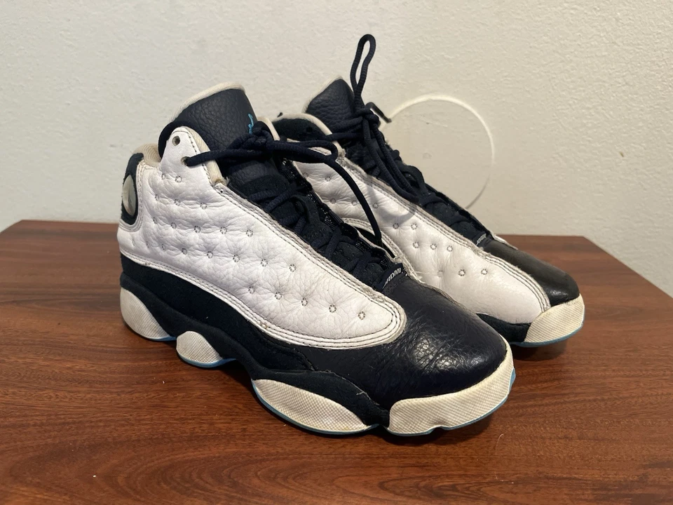 Air Jordan 13 ретро (GS) белый обсидиан порошок синий - DJ3003-144 - размер 4,5Y - Изображение 4 из 4