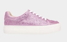 Betsey Johnson Sidny Light Pink Platform Sneakers size 8.5-New with Box