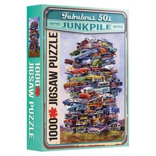 TDC Games Fabulous 50s Junkpile Classic Car Jigsaw Puzzle, 1000 pieces