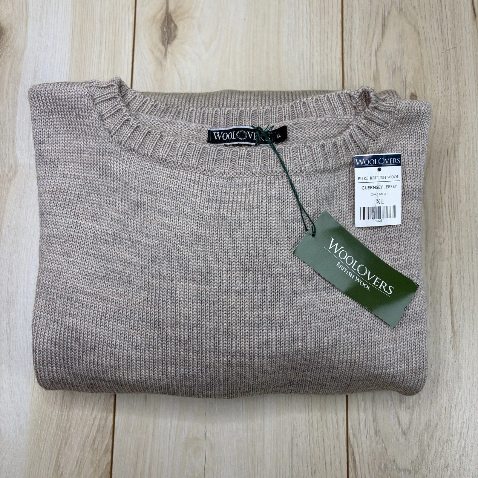NEW WoolOvers British Wool Guernsey Jersey Knit Sweater Mens XL Crew Neck Beige
Opens in a new windo