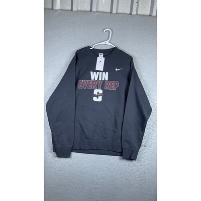 Nike Sweatshirt Mens XXL Charcoal New Win Every Rep Training Crew Neck