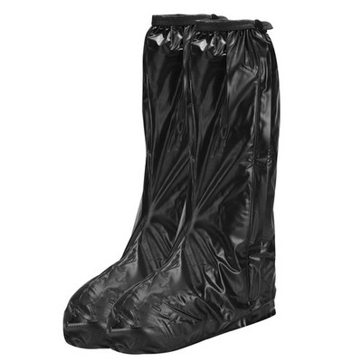 L Waterproof Rain Boot Shoe Covers 1 Pair PVC Reusable Black