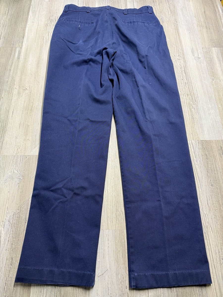 Vintage Red Kap Navy Blue Work Pants Workwear Size 34 Janitor
