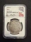 1878-S Morgan Silver Dollar $1 – NGC MS63 – David J. Ryder Signed Label