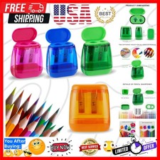 Pencil Sharpeners, 4 Pcs Pencil Sharpeners Manual,Dual Holes Compact Colored ...