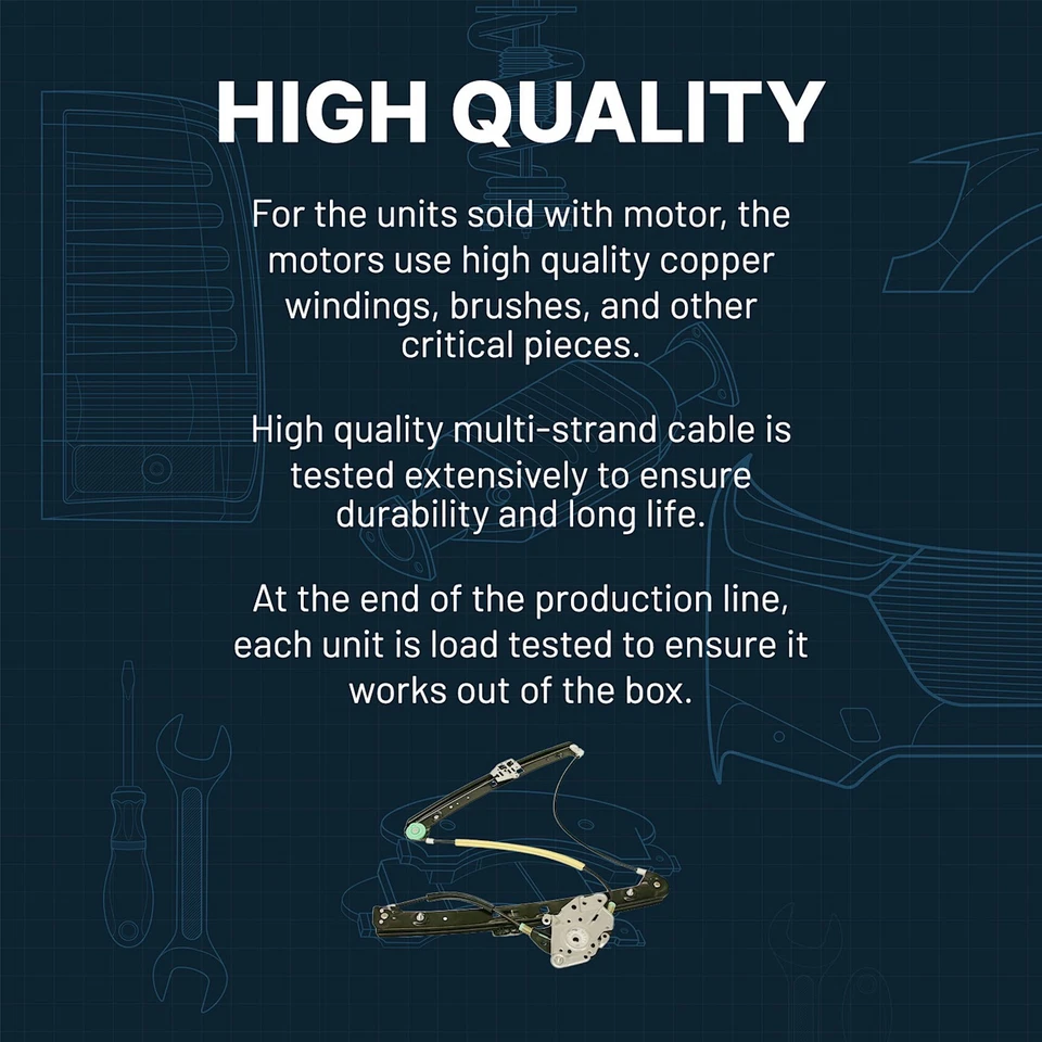 Window Regulator For 2004-2006 Ford F-150 Front Right Crew or Standard Cab Power Foto 4 de 4