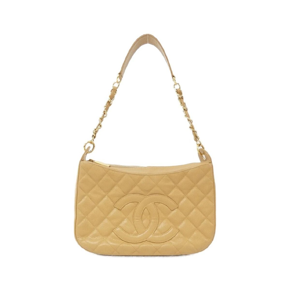 Vintage CHANEL 20993 Black Leather Shoulder Bag Classic Flap Design