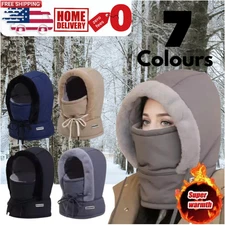 Unisex Winter Balaclava Hat with Mask & Neck Warmer Windproof Cold Weather