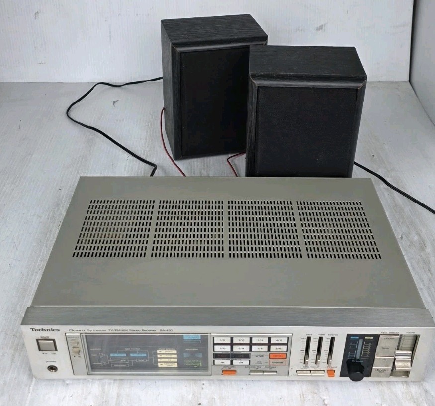 Technics Quartz Synthesizer Tv/fm/am Stereo Receiver Sa-450 Japan
