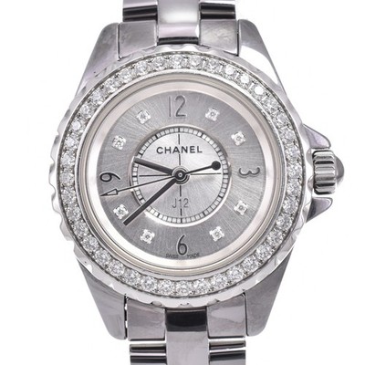 CHANEL J12 H3402 diamond Silver Dial Quartz Ladies Watch E#146466