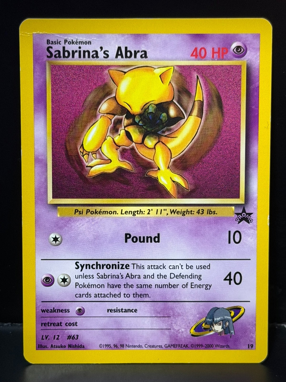 Sabrina's Abra 19/53 Normal WoTC Promo Promo