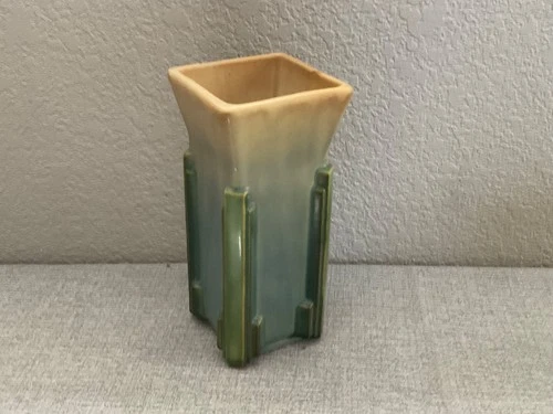 ROSEVILLE ART POTTERY VTG RARE FUTURA MILK CARTON VASE ART-DECO
