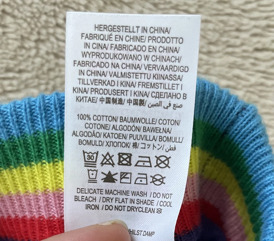 Boden девочек крючком Rainbow полоски трикотажа натяжной шорты размер 7-8Y - Изображение 4 из 4