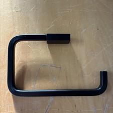 GoodHome Elland Matt Black Wall-mounted Toilet roll holder. Box opened, unused