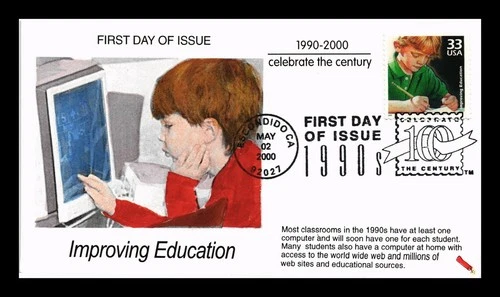 US COVER DYNAMITE COVERS CACHET FIRST DAY OF ISSUE IMPROVING EDUCATION
