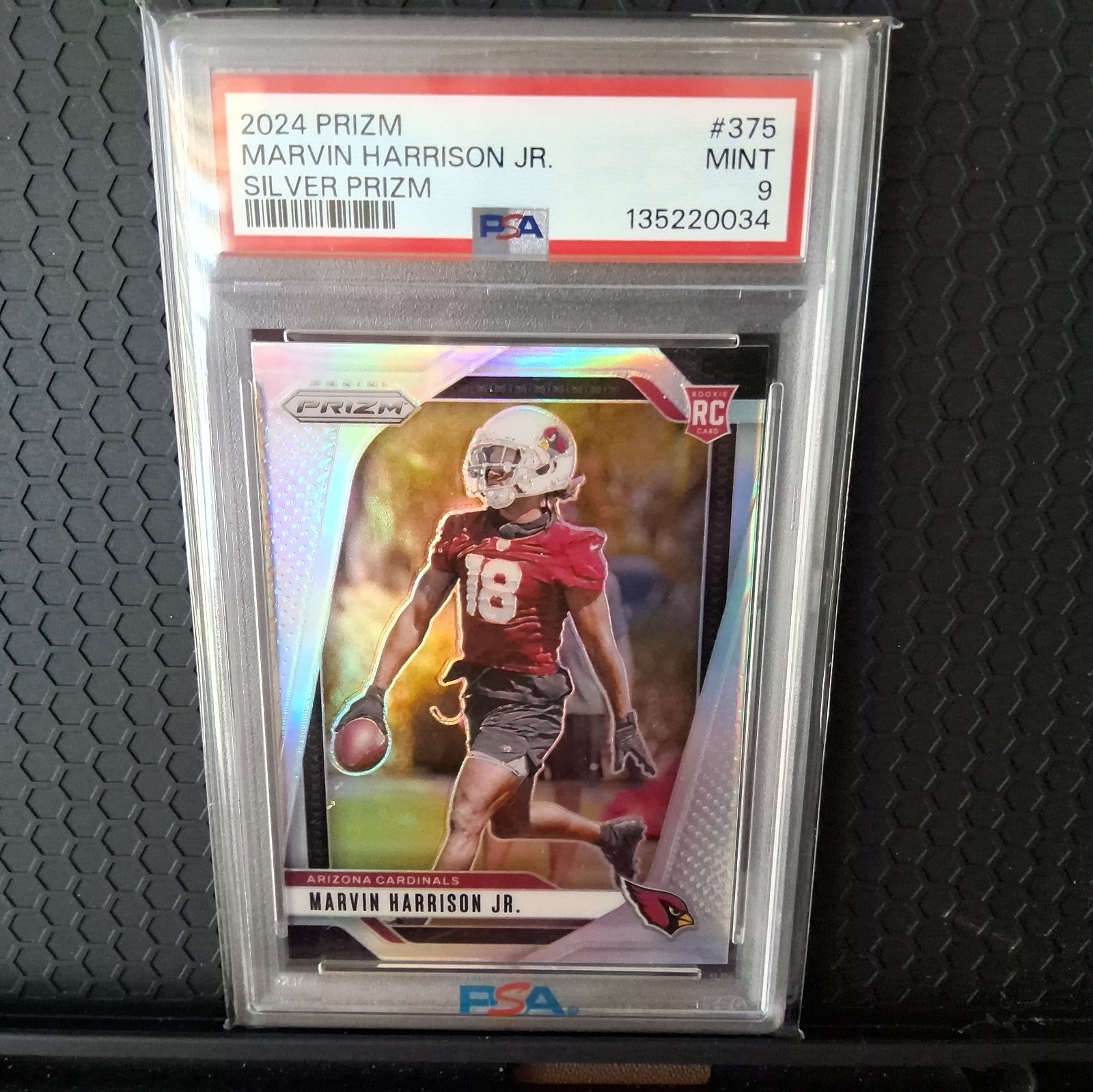 2024 Prizm Marvin Harrison Jr Silver Prizm Psa 9