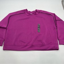 All in motion size XXL pink  black scuba sweatshirt. Sandwash pickleball crew