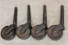 4 Ruote per mobili antichi 1 5/8" ruote restauro 1880 ghisa antica