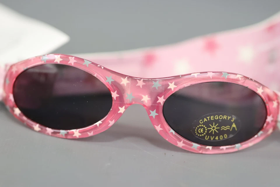Dooky™ Baby Banz sunglasses with adjustable strap 0-2 yrs Pink Star - Image 2 of 4