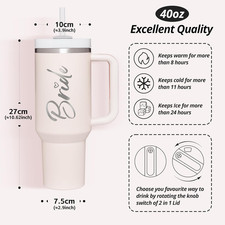 Bride to Be Gifts Bridal Shower Bachelorette Stainless Steel 40 Oz Tumbler Cup