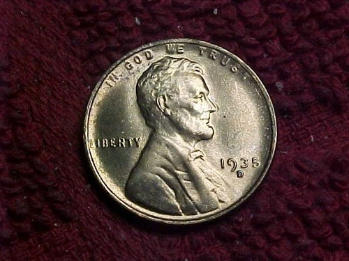 1935-D     Lincoln Cent   GEM BU RED - NICE NO PROBLEM COIN - GET YOURS NOW