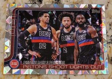 2025-26 Topps 🏀 DETROIT PISTONS CHECKLIST #279 CADE CUNNINGHAM DIAMANTE FOIL SP