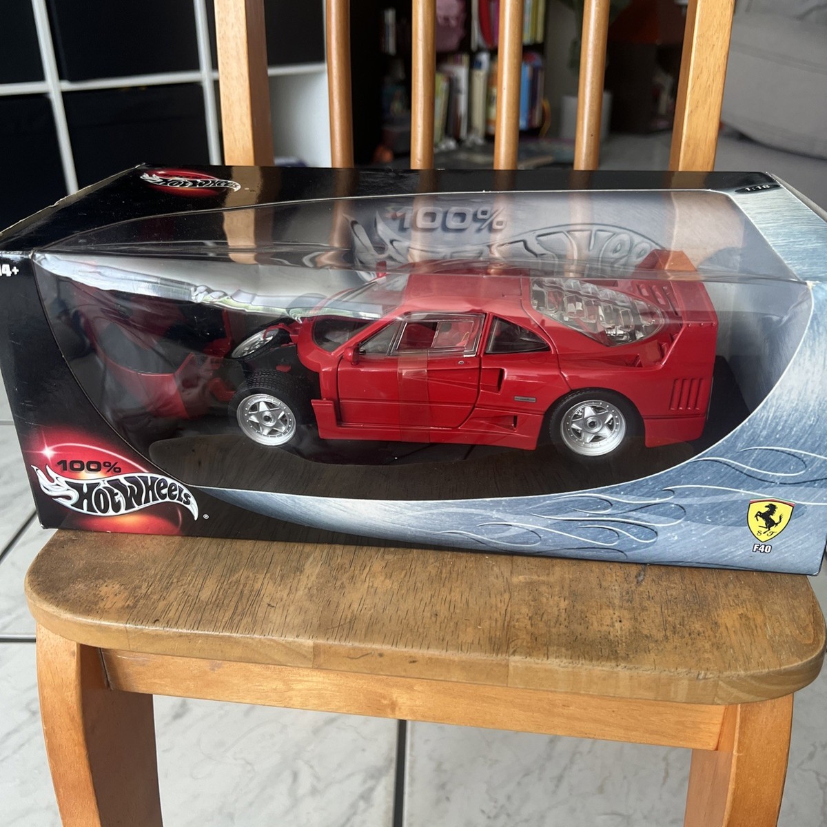 100% Hot Wheels Ferrari F40 1:18 Toy Vehicle Die cast Red Model | eBay